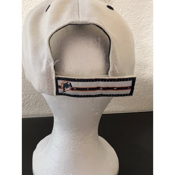 Miami Dolphins Vintage Embroidered White Adjustable Hat Cap Wool Blend Twins ent - Picture 4 of 7